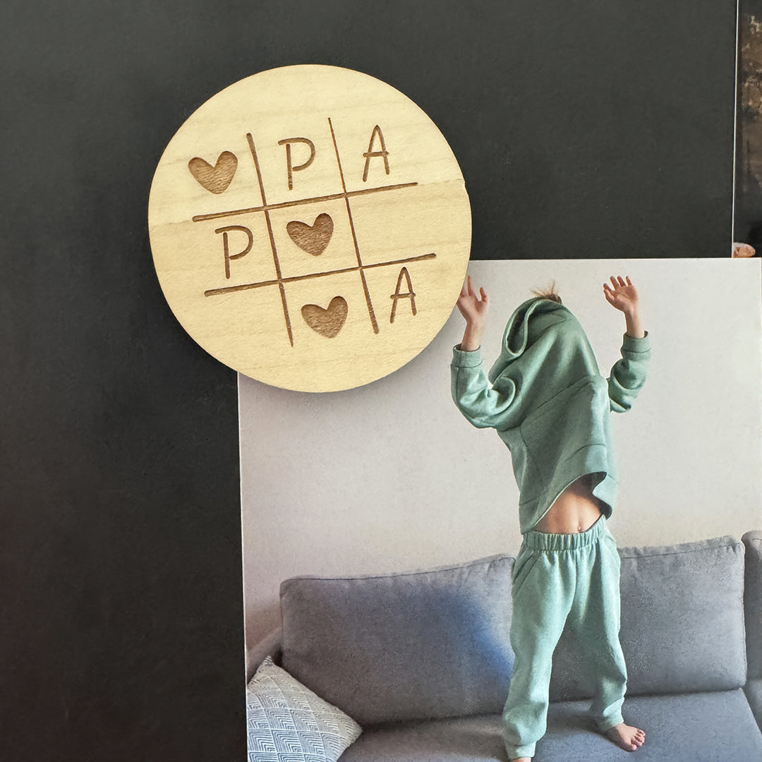 Magnets en bois Papa