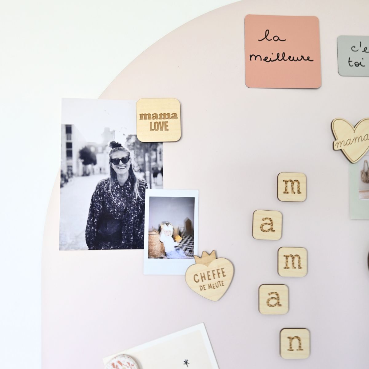 Magnets en bois Maman