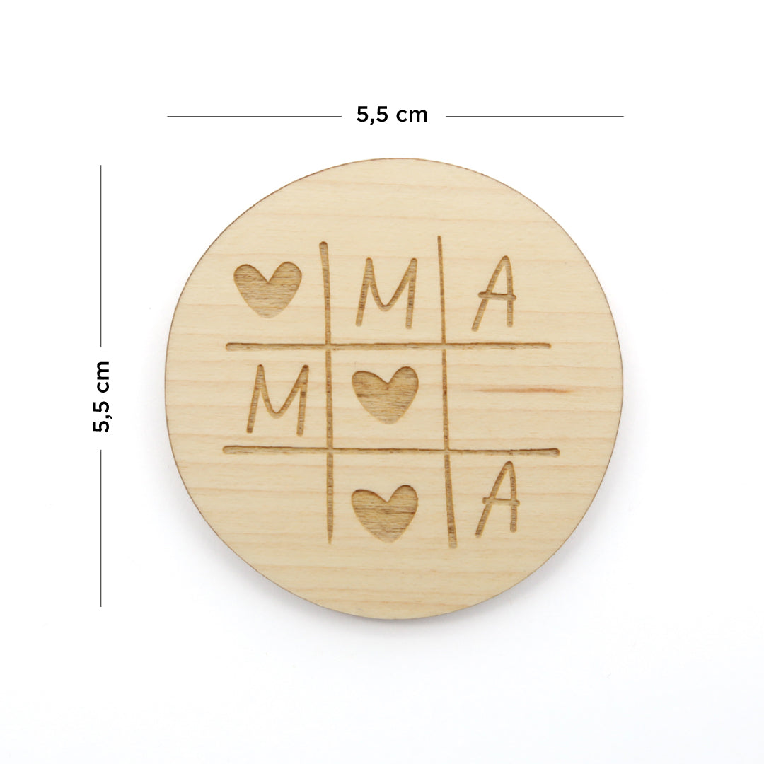 Magnets en bois Maman