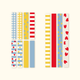 Masking tape magnétique La Récréation, 12 bandes motifs variés
