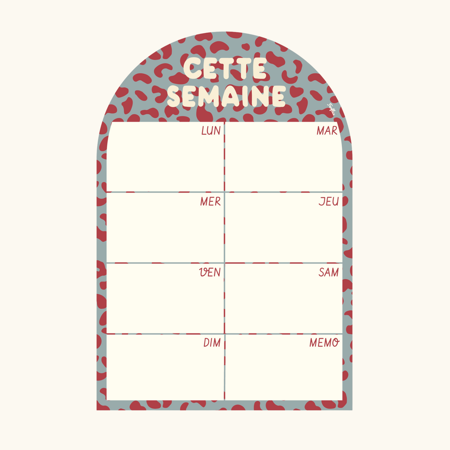 Cette semaine - Planning magnétique hebdomadaire Graou
