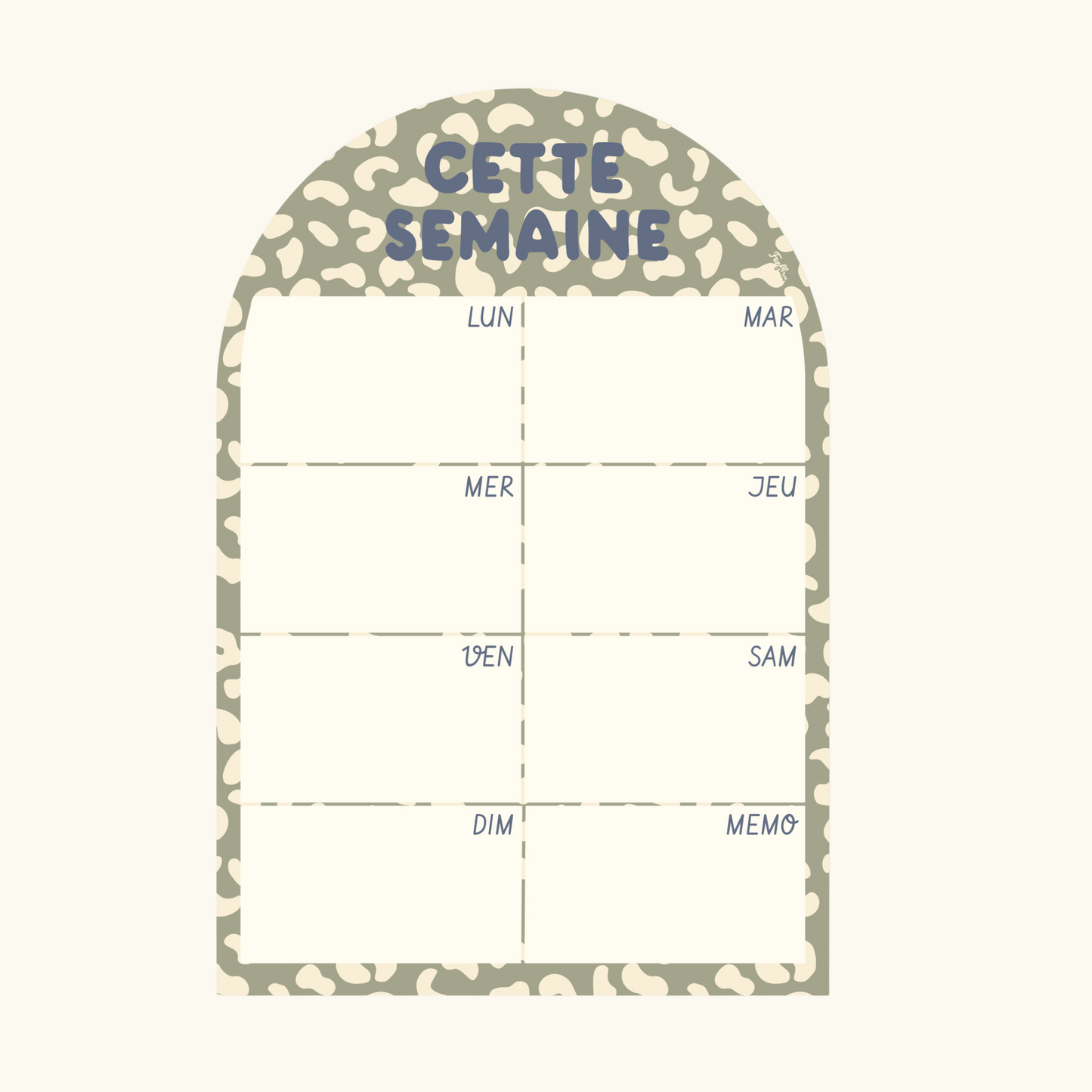 Cette semaine - Planning magnétique hebdomadaire Graou