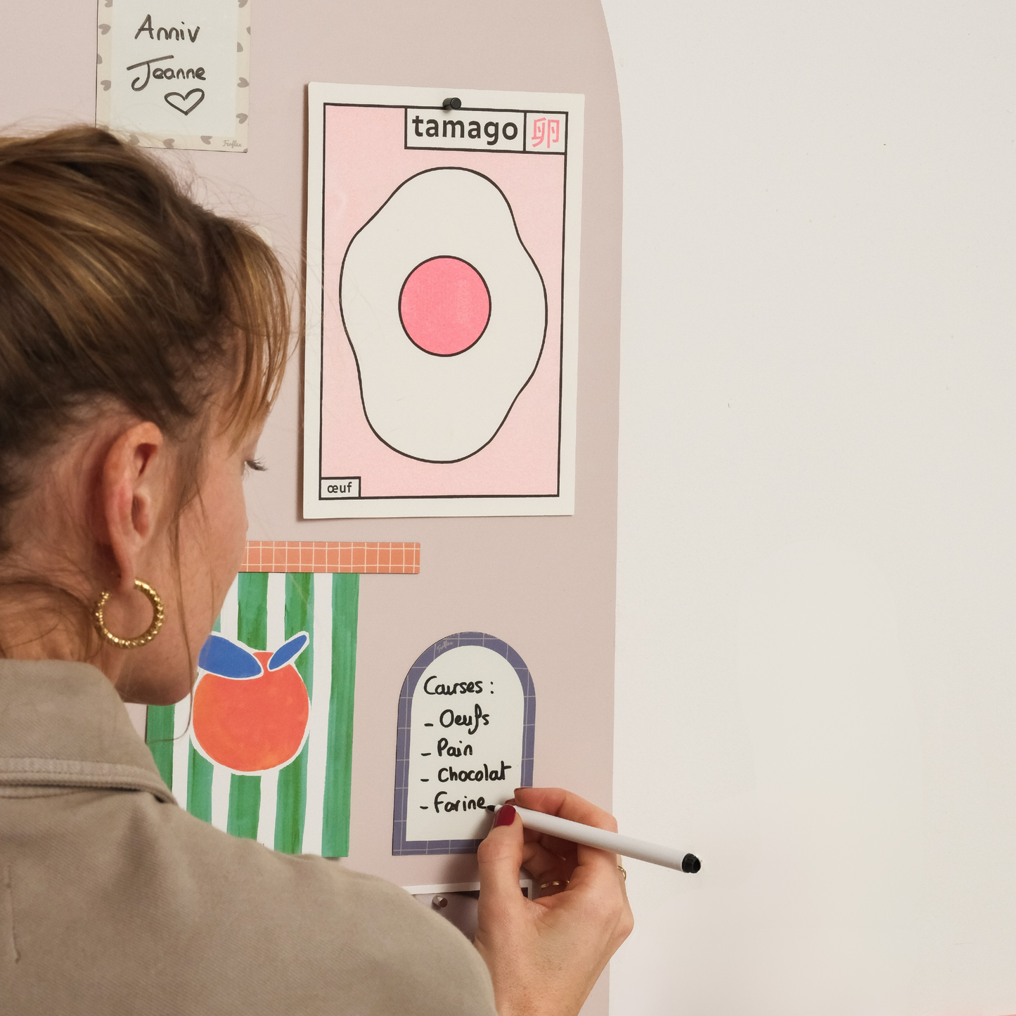 Tableau magnétique arche colorée