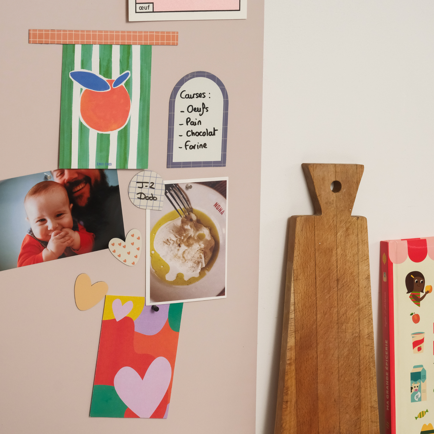 Tableau magnétique arche colorée