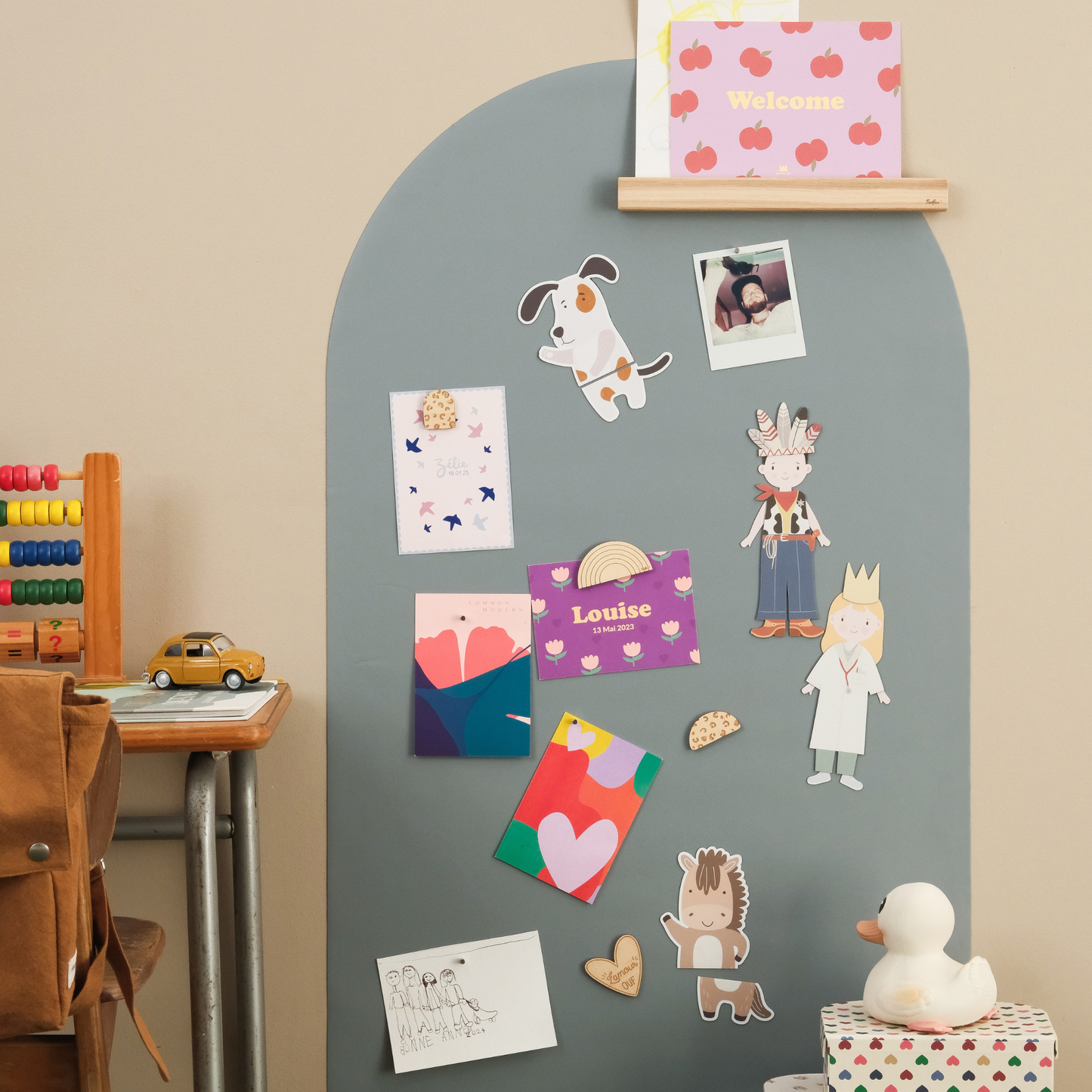 Tableau magnétique arche colorée