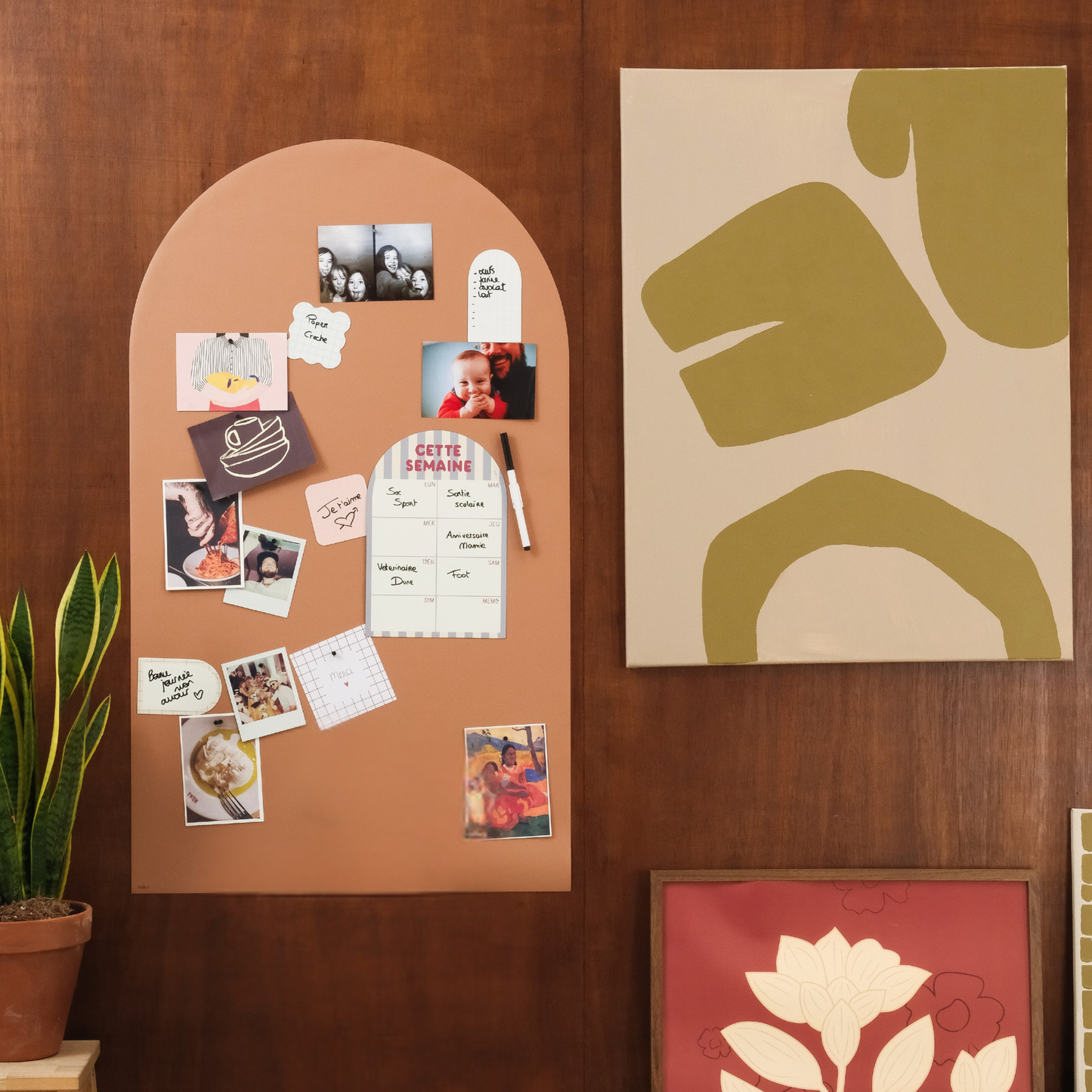 Tableau magnétique arche colorée