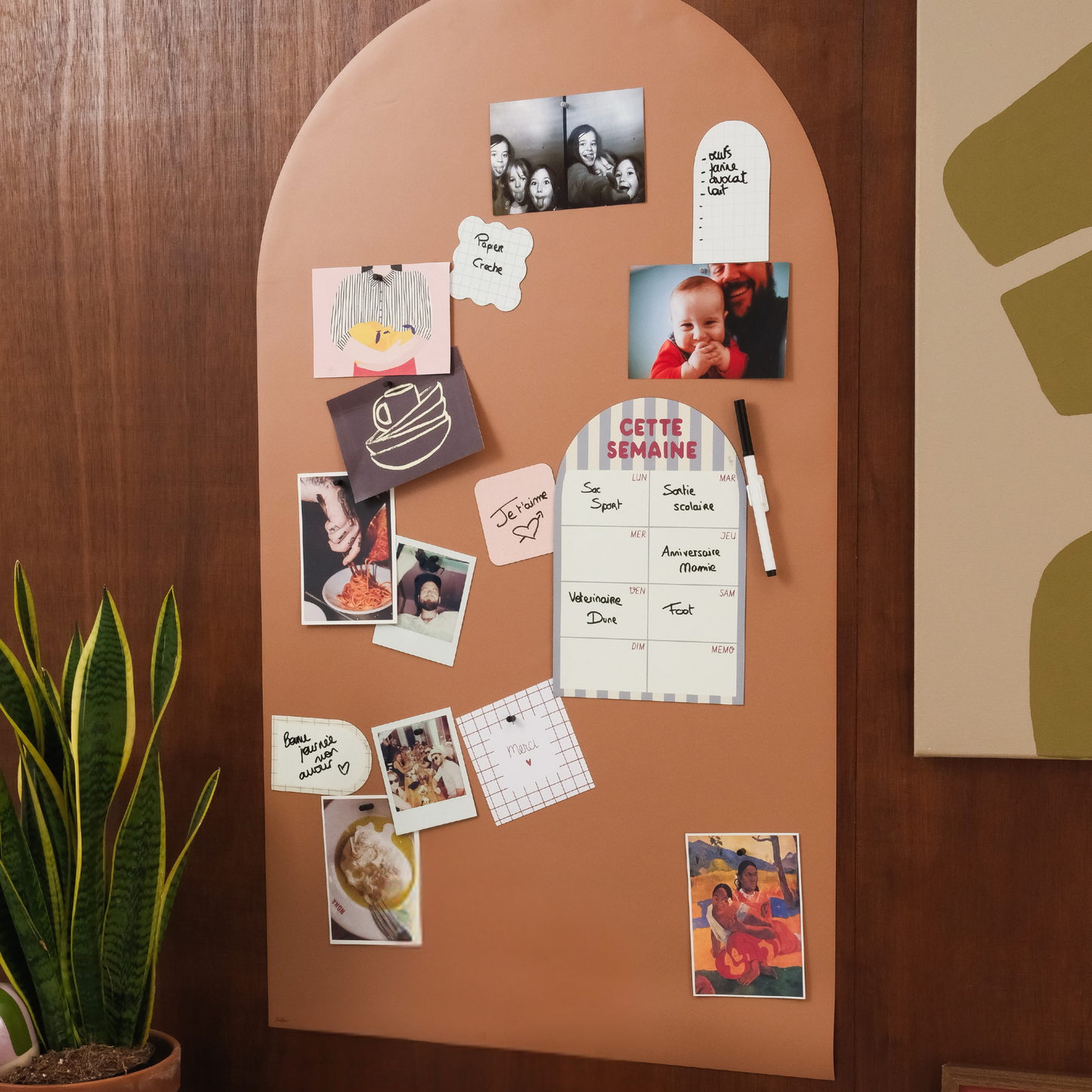 Tableau magnétique arche colorée